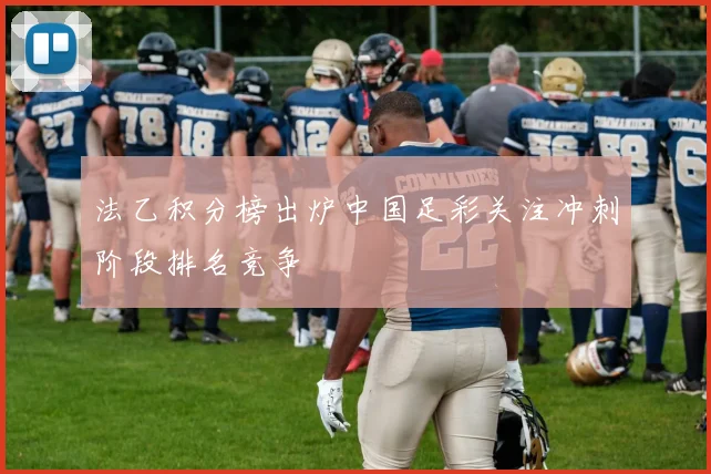 法乙积分榜出炉中国足彩关注冲刺阶段排名竞争